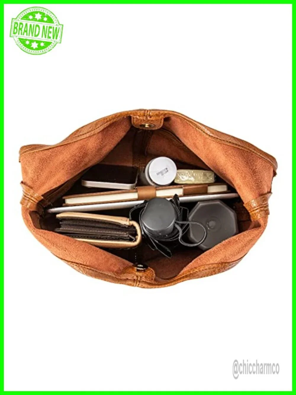 Hobo Shoulder Bag Pebbled Vegan Leather with Wristlet